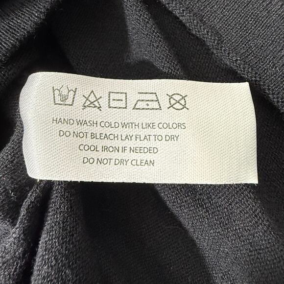 Modern Citizen Stevie Wrap Black Tie Waist Long Sleeve Top S Minimalist Luxury - Picture 7 of 10